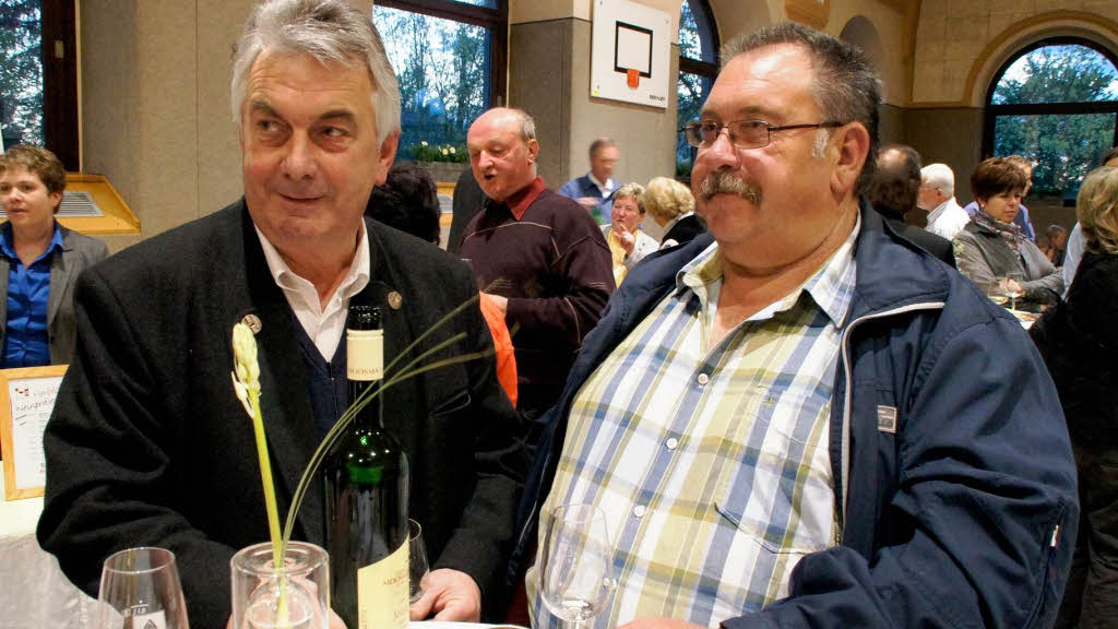 Herbolzheimer Weinprsentation - mit dabei auch  Dieter Jrger(r), Vorsitzender des Bereichs Breisgau im badischen Weinbauverband.