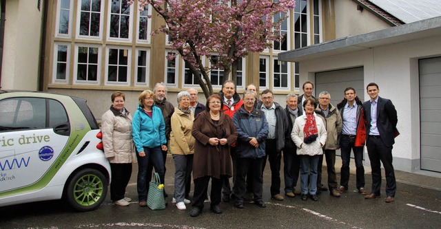 Einweihung der Brgerphotovoltaikanlage auf der Festhalle in Kollnau   | Foto: Stefanie Sigmund