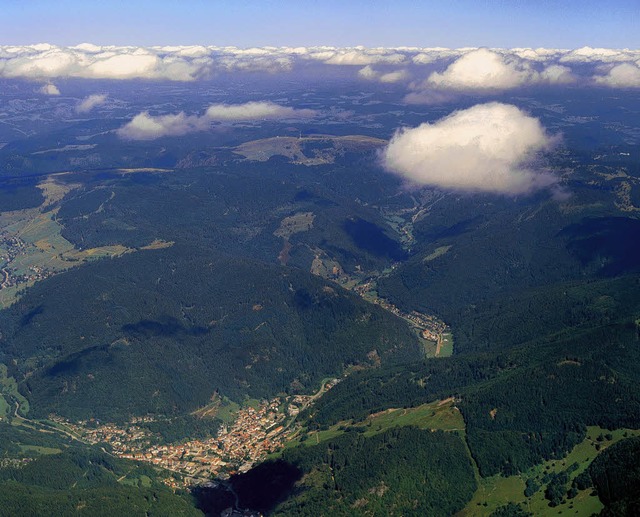 Aus der Luft sieht man die Ausmae der...olzes fllt die Stadtkasse stets gut.   | Foto: Erich meyer