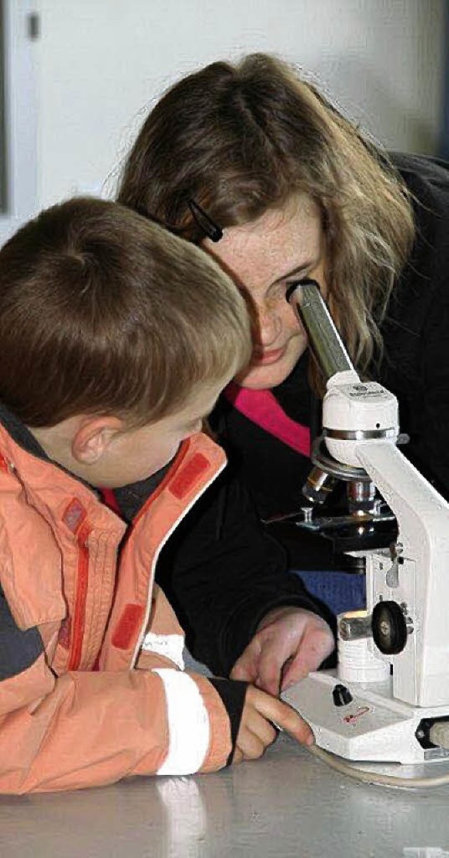 Schau genau: ber ihre zukunftsorienti...informierten die  Grwihler  Schulen.   | Foto: Peter Schtz