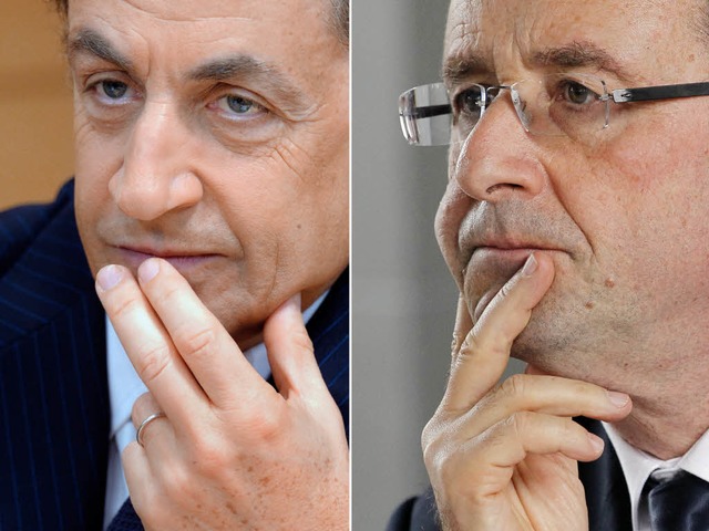 Nicolas Sarkozy und Franois Hollande  | Foto: AFP