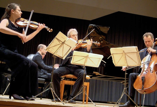 Auf hohem Niveau klang der Jubilumszy...t des Faur-Quartetts im Kursaal aus.   | Foto: Roswitha Frey