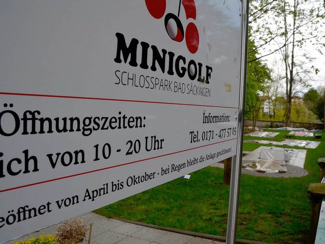 Bleibt geschlossen: Die Minigolfanlage im Schlosspark Bad Sckingen.  | Foto: Andreas Frey