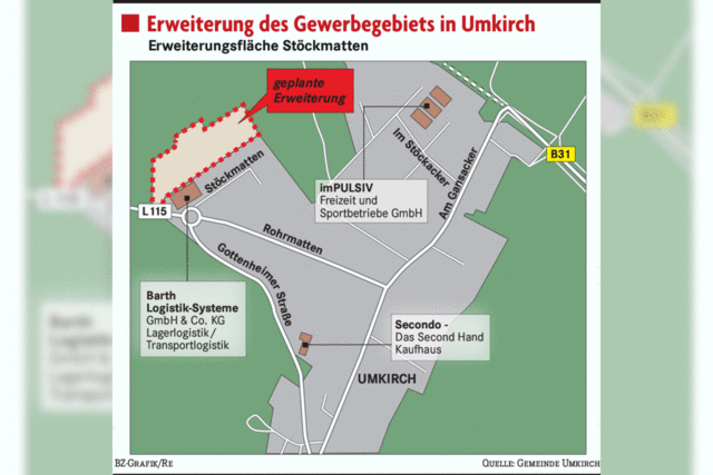 Umkirch will mehr Platz für das Gewerbe schaffen
