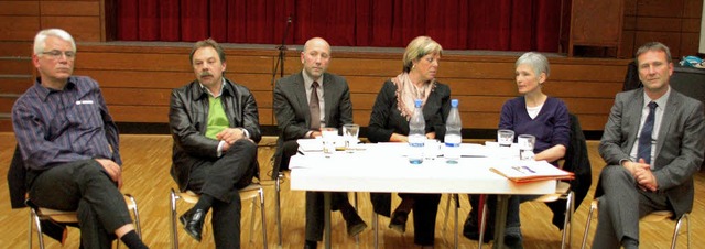 Auf dem Podium (von links): Michael Fr...Wlfle, Mechtild Ganter und Jrgen Ruf  | Foto: dapd, Sommer