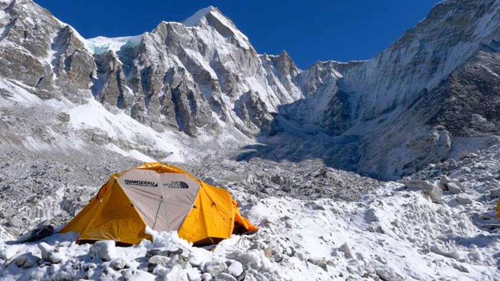 Im Basislager  am Mount Everest: Das Zelt von Richard Stihler