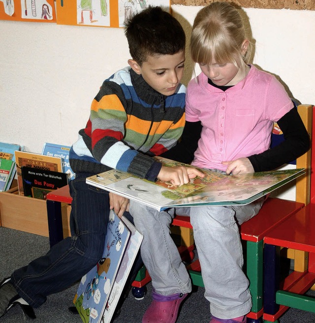 So schn knnen Bcher sein: Diese bei...rian-Kindergarten zu bestaunen waren.   | Foto: Heiner Fabry