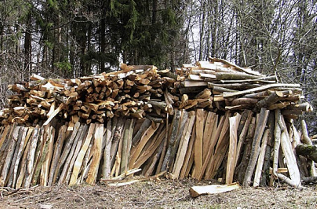 Dieser Buchenholzstapel in Frhnd erse...terfeuerung  rund 2000 Liter Heizl.    | Foto: Privat