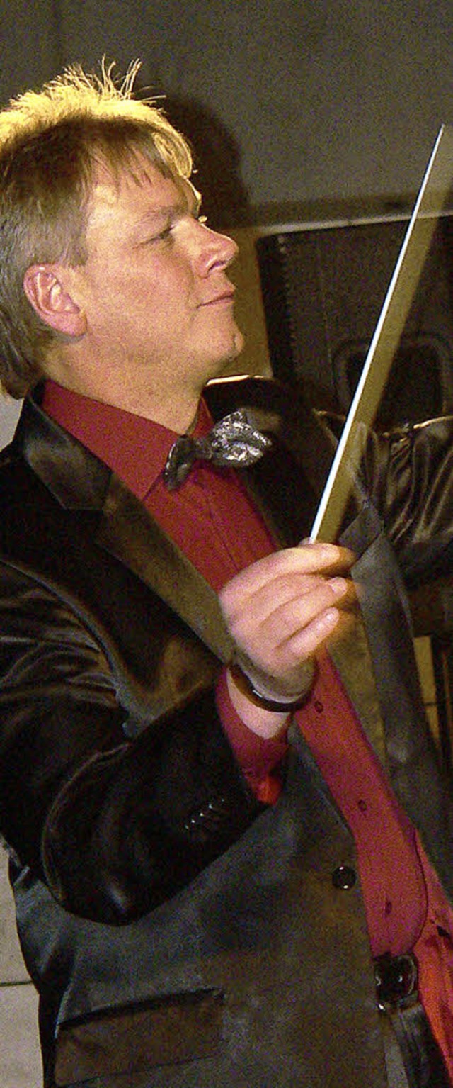 Mit der Trompete fing es an, am Wochen...stag und sein 25. Dirigentenjubilum.   | Foto: Archivfoto: Georg Diehl