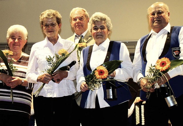 Beim  Frhlingskonzert der Harmonikafr...Trudl Stterlin und Hans-Peter Joner.   | Foto: Gisela Lambrecht-Werner