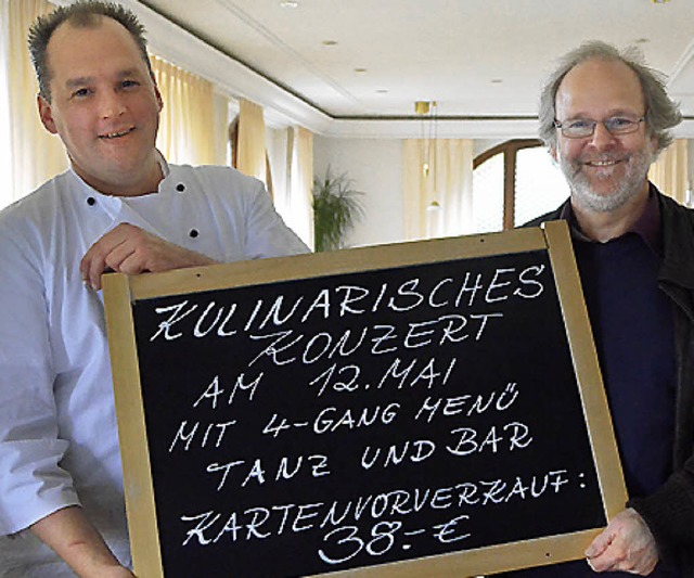 Freuen sich auf das musikalisch, kulin...Hgel und Dieter Steininger (rechts).   | Foto: SENF