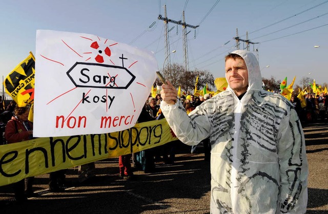 Protest gegen das AKW Fessenheim  | Foto: dapd