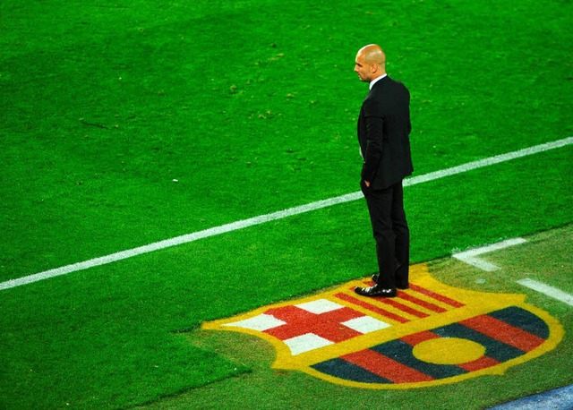 Verlsst den FC Barcelona zum Saisonende: Pep Guardiola.  | Foto: AFP