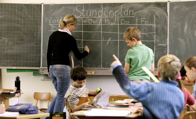 Voll im Plan: Die Grundschulempfehlung...jahresniveau oder liegen gar darber.   | Foto: archivbild: nigel treblin/dapd