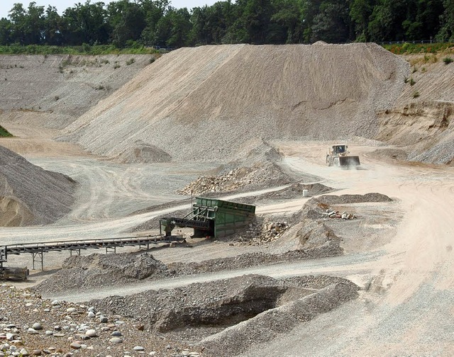 Zum Kiesabbau bei Holcim und zu der vo... Landrtin Dammann Stellung beziehen.   | Foto: Lauber