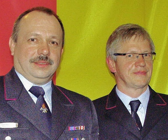 Walter Bachmann (links), langjhriger ...hrt. Rechts Vorsitzender Gnter Linke.  | Foto: Rolf Reimann