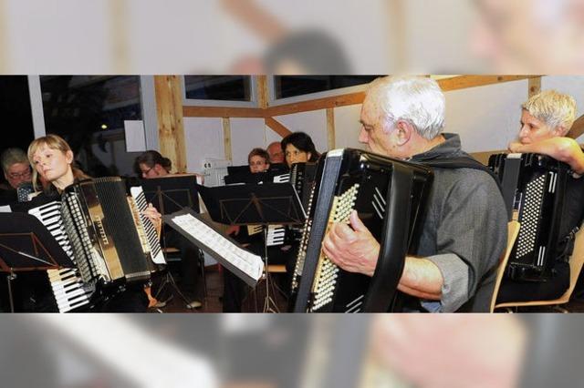 Harmonika-Freunde glnzen mit feurigen Tnzen