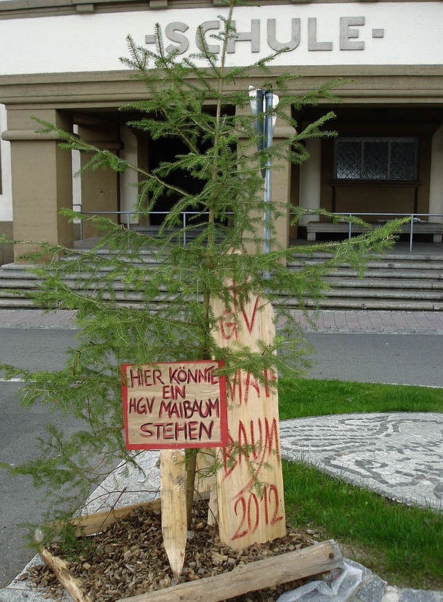 Kein Scherz der Walpurgisnacht: Der Ha...len des Maibaumes am Montag abgesagt.   | Foto: Erhard Morath