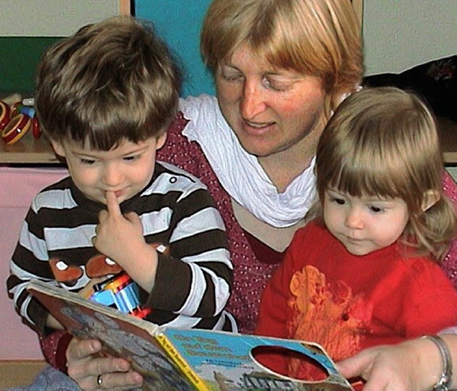Lesestunde mit der Tagesmutter Agnes Wittek   | Foto: privat/Tanja Bury