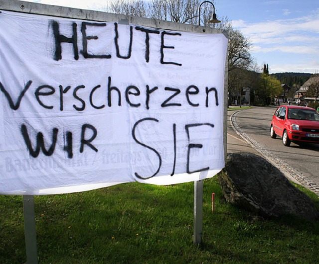 &#8222;Heute verscherzen wir Sie&#8220... &#8222;Umweltzone&#8220; verwandelt.   | Foto: Dieter Maurer