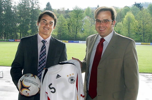 Matthias Gutbrod (links) und Carsten G... der Brgermeisternationalmannschaft.   | Foto: heidi fssel