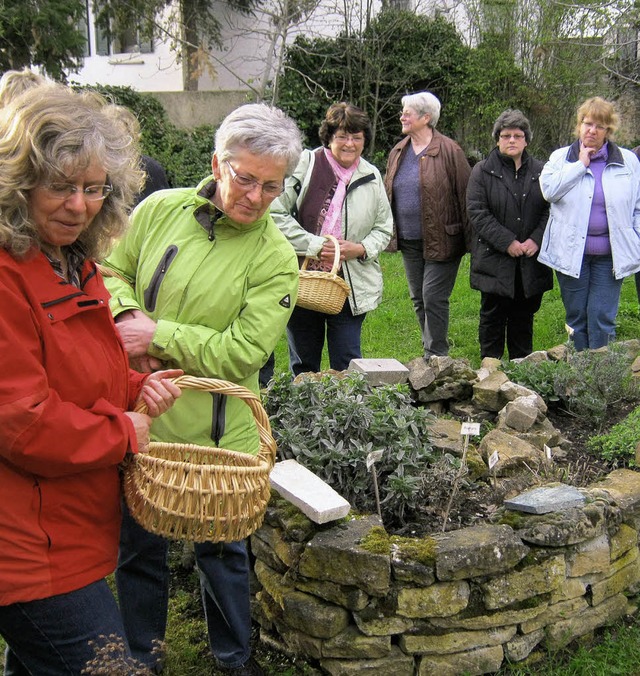 Fr vieles ist ein Kraut gewachsen: Di...Erkundungstour im Tunsler Pfarrgarten.  | Foto: Anne Freyer