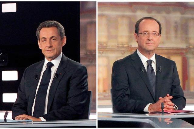 Sarkozy und Hollande liefern sich ein erbittertes TV-Duell
