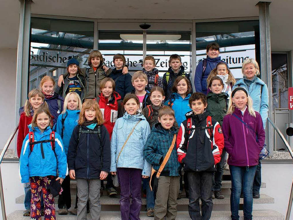 Die Klassen F1,F2,F3 und F9 der Clara-Grunwald-Schule in Freiburg  mit  ihrer Lehrerin Frau Christian Kchler