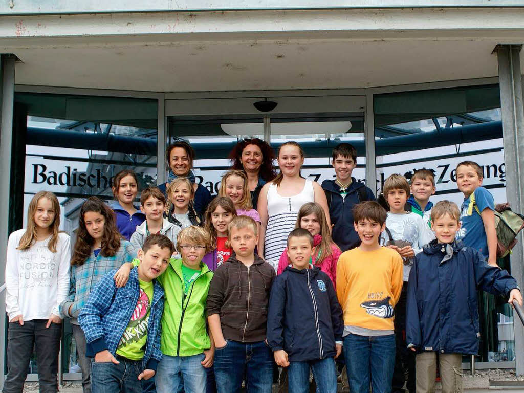 Die Klasse  4e der Grundschule in Denzlingen (Auenstelle)  mit ihrer Lehrerin  Frau Kerstin Michels