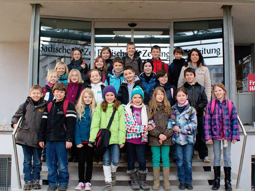 Die Klasse 4 der Rene-Schickele-Schule in Badenweiler mit ihrer Lehrerin Michaela Ohm Die Klasse 4 der Rene-Schickele-Schule in Badenweiler mit ihrer Lehrerin Michaela Ohm