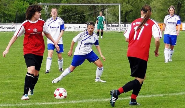 Der Landesligist FC Wolfenweiler (rot-... am Dienstag ein Duell auf Augenhhe.   | Foto: Privat