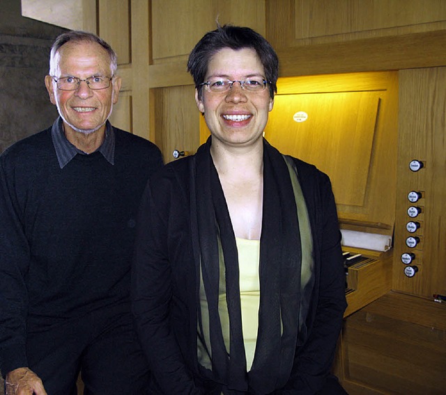 Ernst-Friedrich Knkler (Orgel) und Bi...nzert in der Kirche in Niedereggenen.   | Foto: Dorothee Philipp