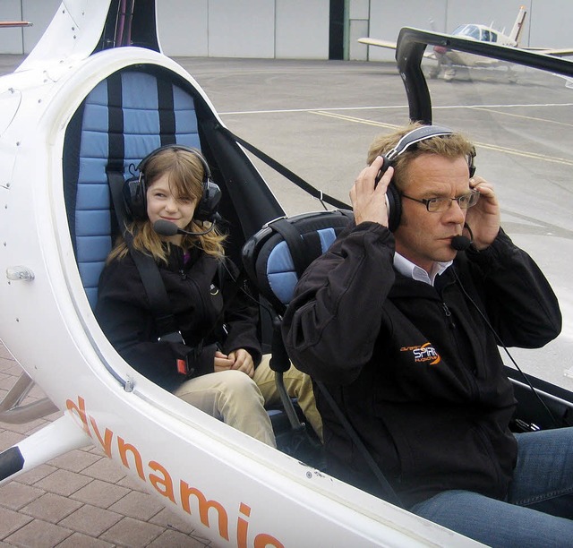 &#8222;So  cool&#8220;  fand  die  elf...thias  Oesterreich  im Tragschrauber.   | Foto: Ingeborg Grziwa