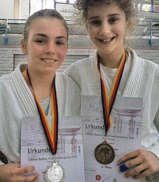 Miriam Leutenecker und Sabrina Rittman...lasse zu den besten Judokas in Baden.   | Foto: BZ