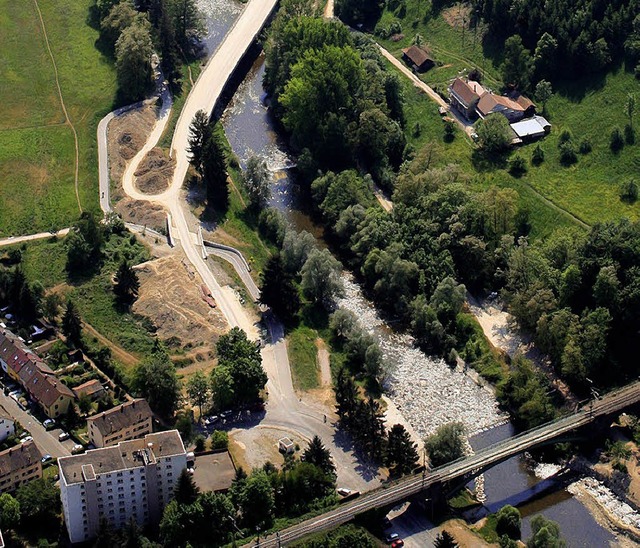 Whrend die Anbindung der Dammstrae a...trae (rechts vom Hochhaus) strittig.   | Foto: Erich Meyer