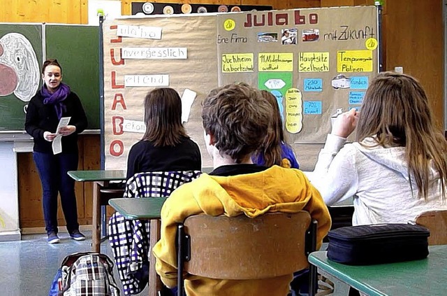 Das ist die Firma: Schler stellen Julabo vor.   | Foto: schule