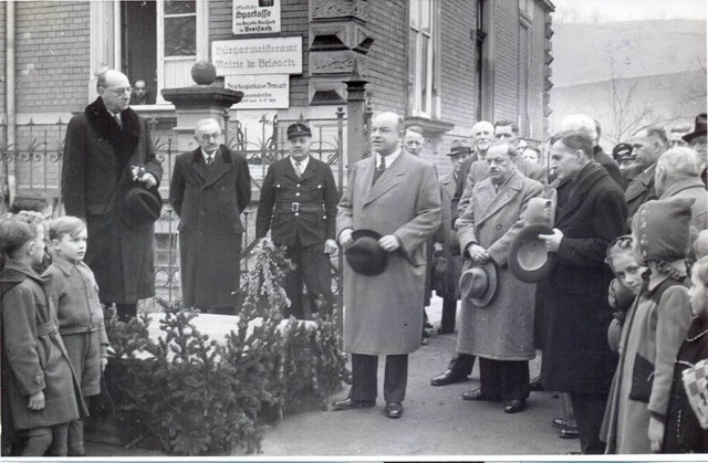 Besuch von Staatsprsident Leo Wohleb 1949 in Breisach.  | Foto: privat