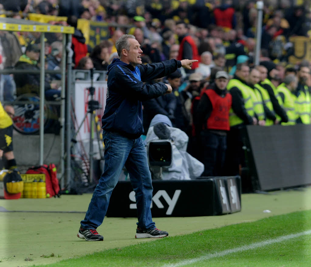 Christian Streich im Dortmunder Signal Iduna Park.