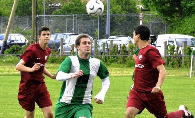 Fuballett: Der St. Georgener Doppelto...as Gutmann  (links) und Norman Dfer.   | Foto: Claus Zimmermann