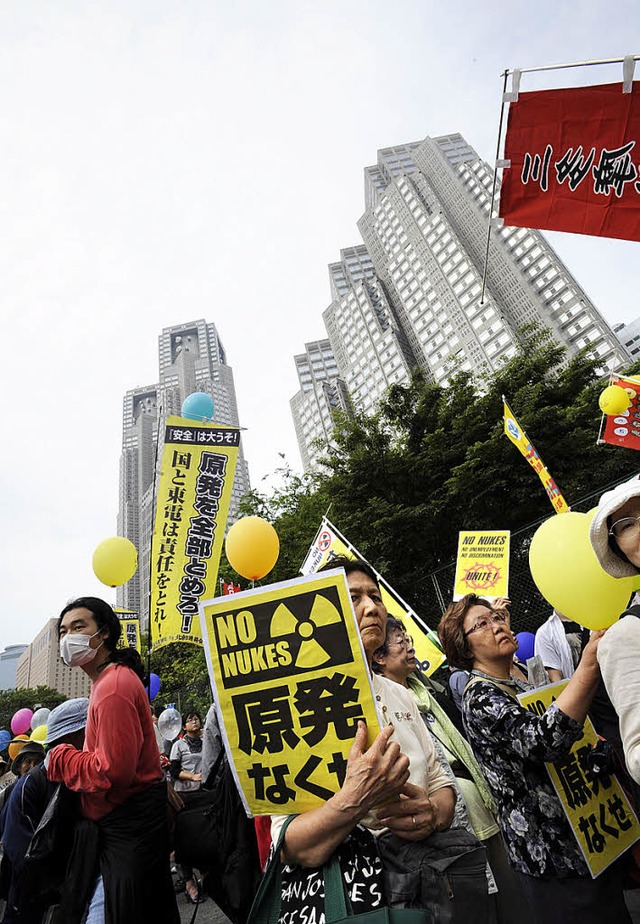 Anti-Atom-Aktivisten in Tokio   | Foto: dpa