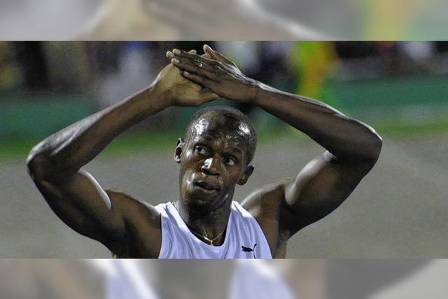 Usain Bolt rennt schon eine famose Zeit