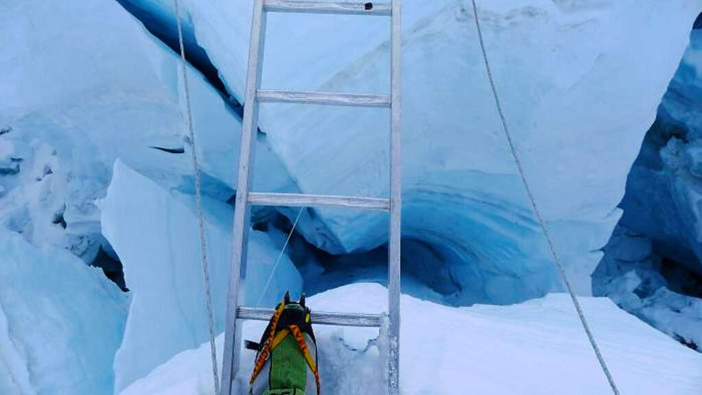 Eine der unzhligen Leiterpassagen im Eisbruch
