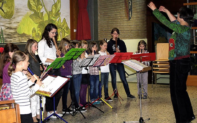 Vorspielnachmittag des Musikvereins Ba...rt von Jugendleiterin Gudrun Plasberg.  | Foto: Christiane Franz