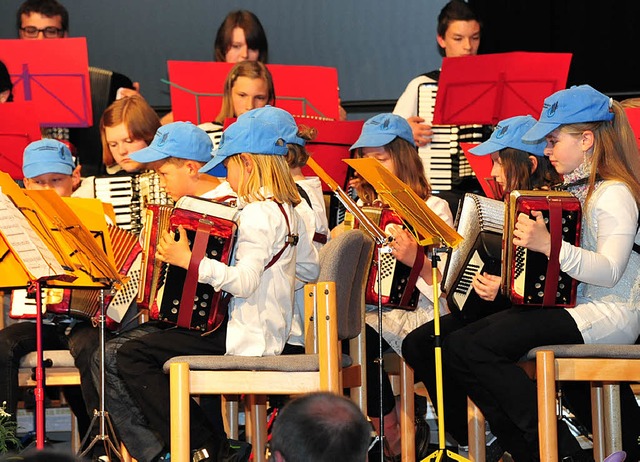 Jugend-und Schlerorchester im Spiel  | Foto: Hans-E. Meidhof