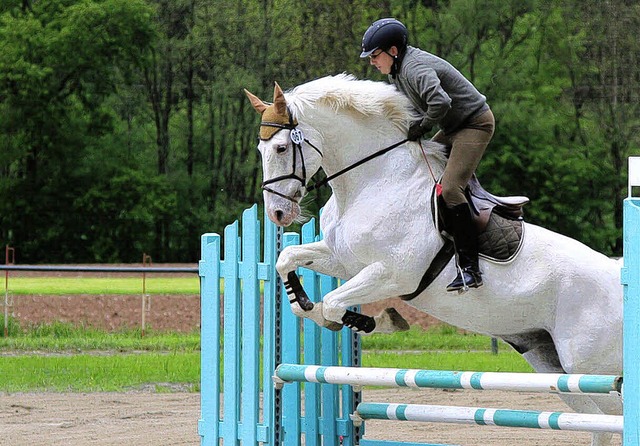 Einer von 180: Albert Kiefer (Reitvere...pfheim) beim Reitsportfest in Steinen   | Foto: hans-jrgen hege