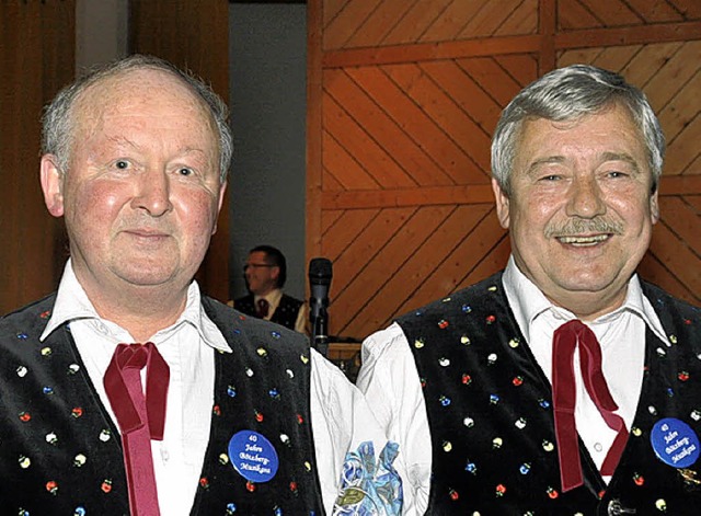 Die Grndungsmitglieder Manni Flgel (links) und Rolf Schmidt.   | Foto: Stefan Pichler