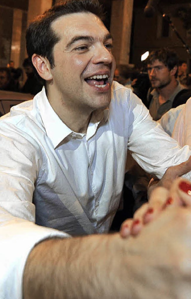 Der Sieger der Wahl  heit Alexis Tsipras vom Bndnis der radikalen Linken.   | Foto: afp