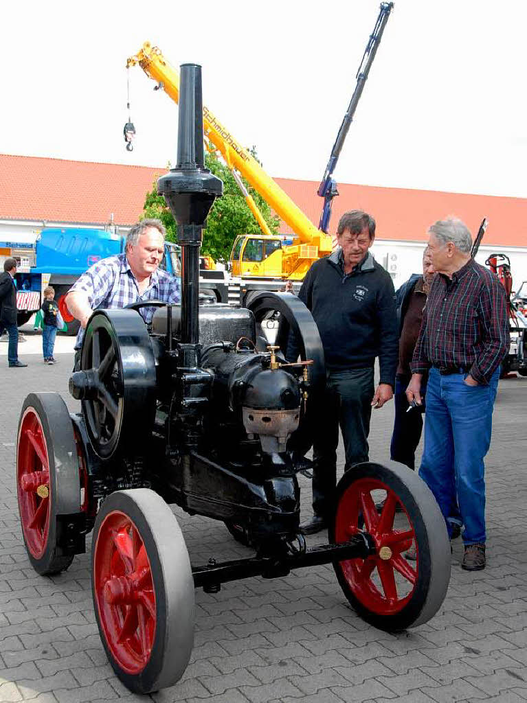 Der lteste Veteran unter den ausgestellten Oldtimertraktoren, ein Lanz-Bulldog-Nachbau, Baujahr 1921 von Wifried Mamier.