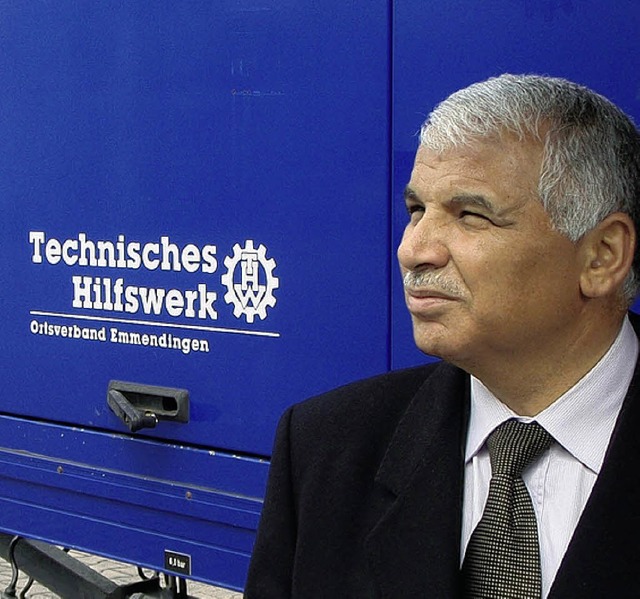 Der tunesische Generaldirektor  Luati ...romaggregat des Kreis-THW in Kenzingen  | Foto: PR