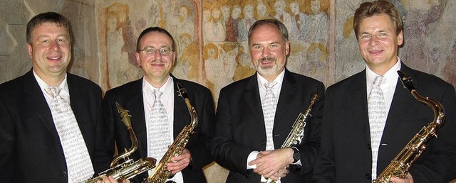 Das Saxofonquartett Subito mit (von li...rger, Klaus Fischer und Andreas Bauer.  | Foto: privat